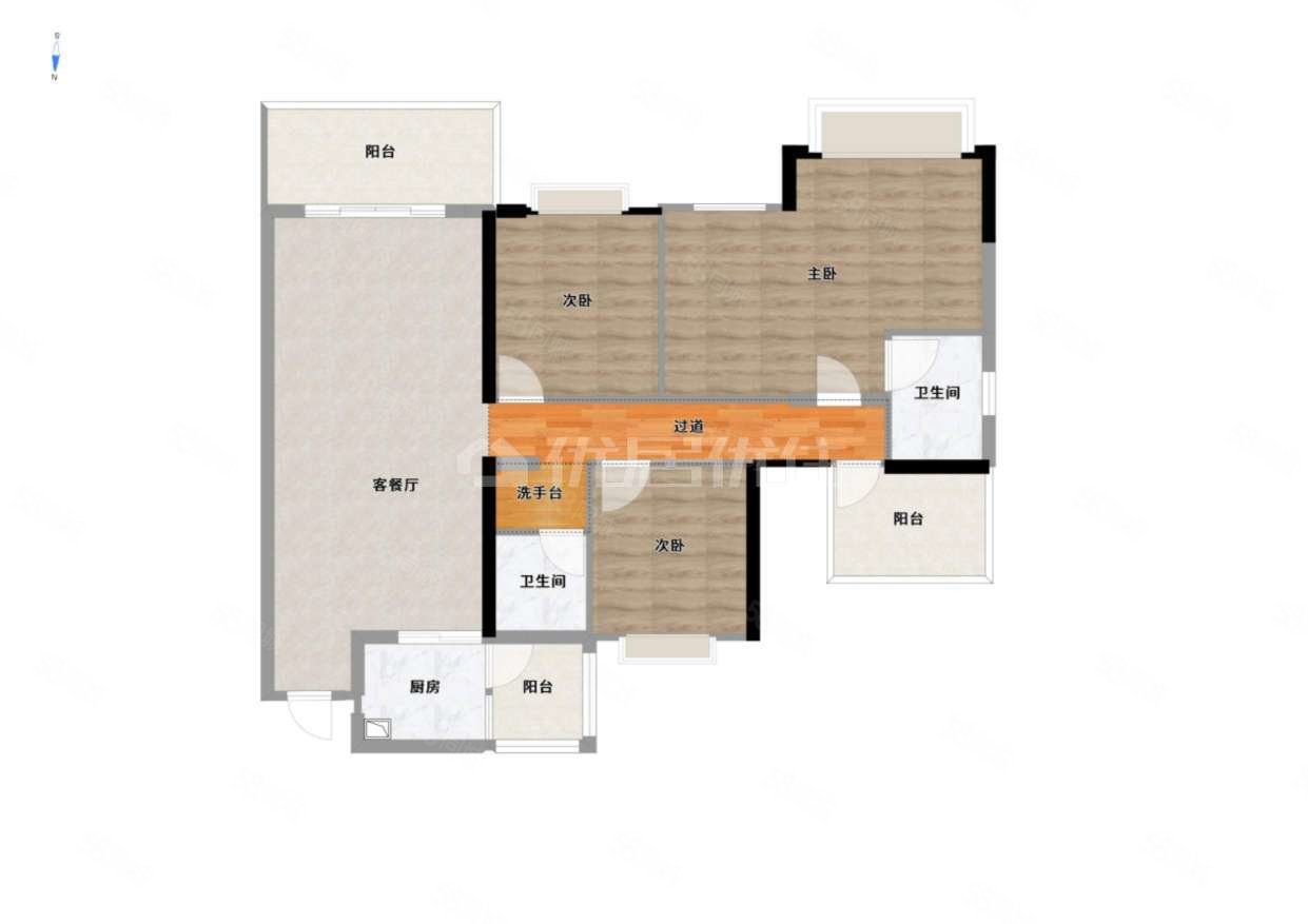 邕熙华府3室2厅2卫126.32㎡南124万