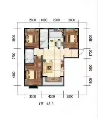 阳关福禄苑社区3室2厅1卫92㎡南北49.8万