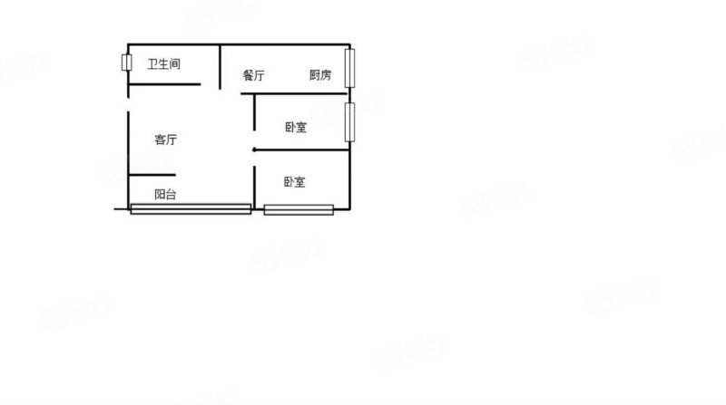 斜阳小区2室1厅1卫55㎡东西65万