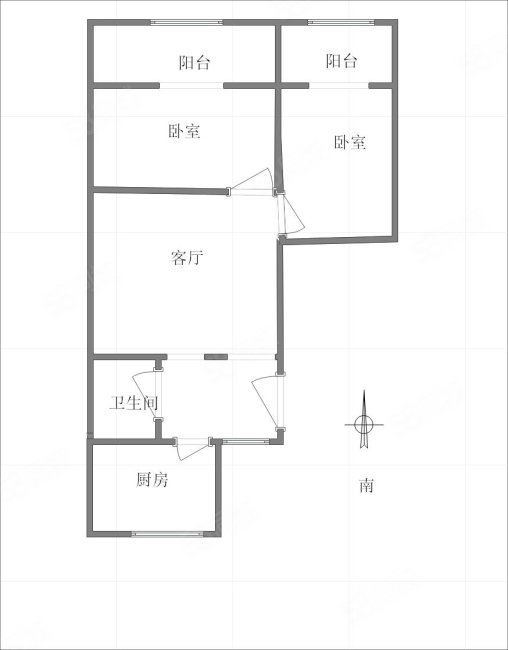 小龙坎新街56-64号小区2室1厅1卫57㎡南北65万