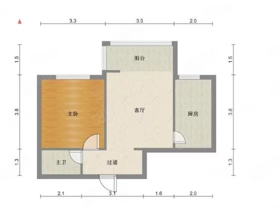 万盛名仕佳园1室1厅1卫64.78㎡北150万