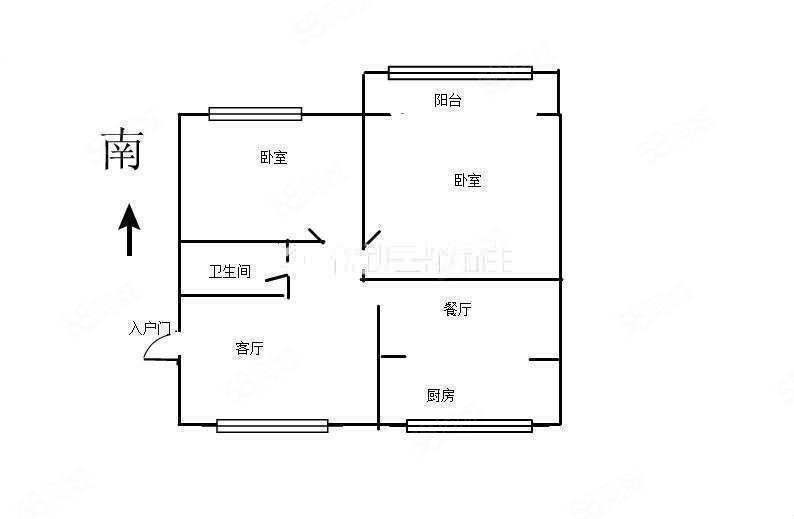 招二路乐天小区2室2厅1卫99㎡南北35万