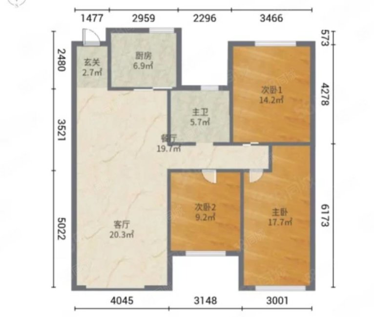 碧桂园凤凰城(西区)3室2厅1卫110.21㎡南北66.5万