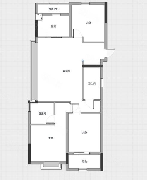 绿城合景春来晓园3室2厅2卫115.49㎡南北545万