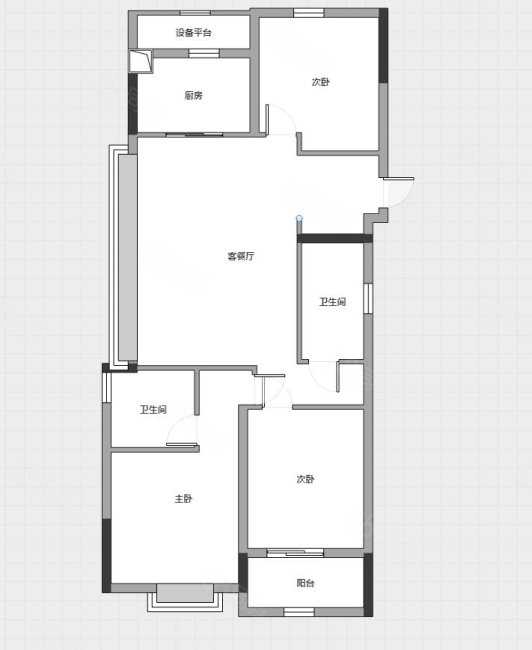 绿城合景春来晓园3室2厅2卫115.49㎡南北545万