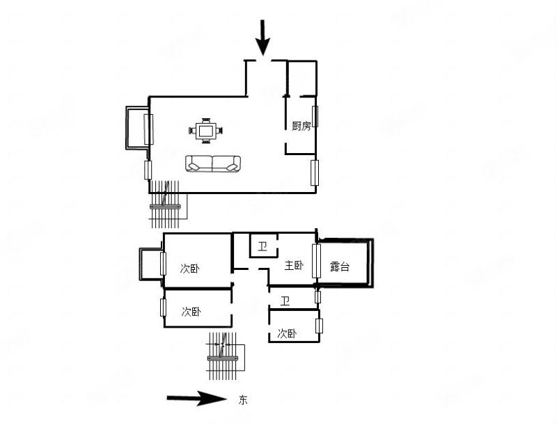 信泰公寓4室3厅2卫214.63㎡南550万