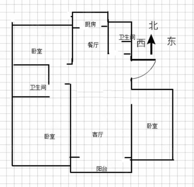 城中城3室2厅2卫123.49㎡南北92万