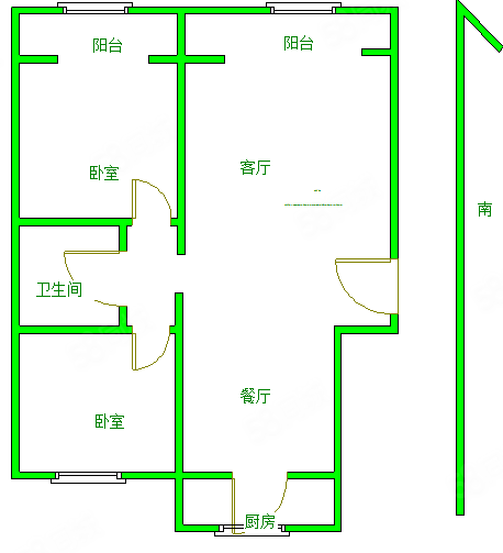 張各莊2室1廳1衛(wèi)109㎡南北85萬