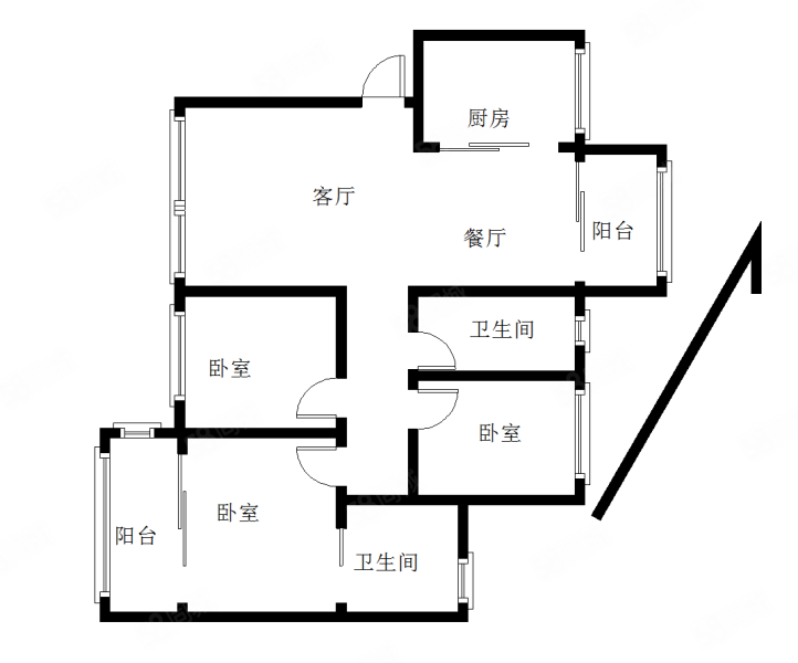 四川成都龙泉驿政务中心皇冠国际社区(一期)东南方向3室2厅2卫97.44㎡总价140万