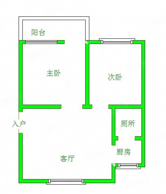 共和二路小区2室2厅1卫58㎡南北378万