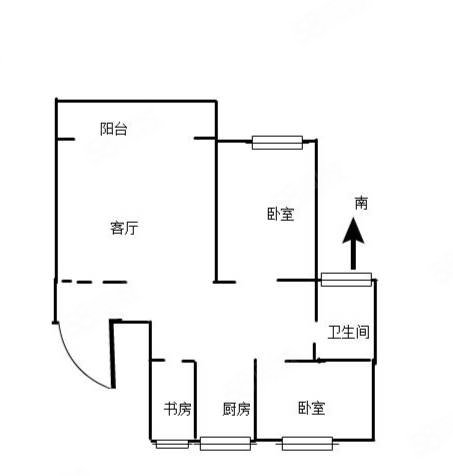 南城美境3室2厅1卫92㎡南北45万