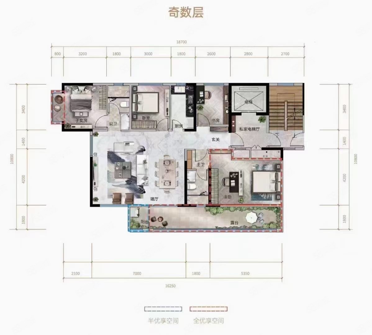 康发小区3室2厅2卫117㎡南北65万