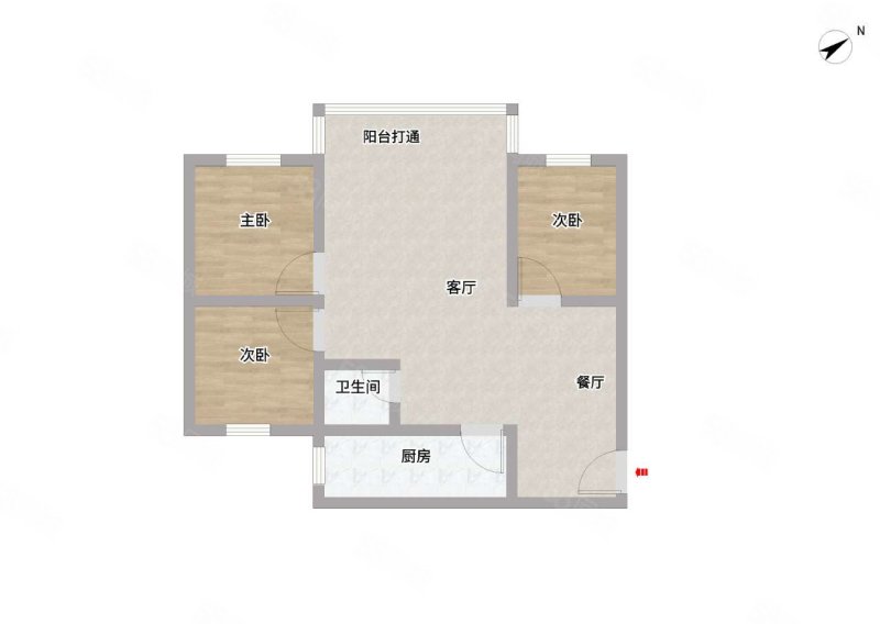 龟岗四马路小区3室2厅1卫88㎡南560万