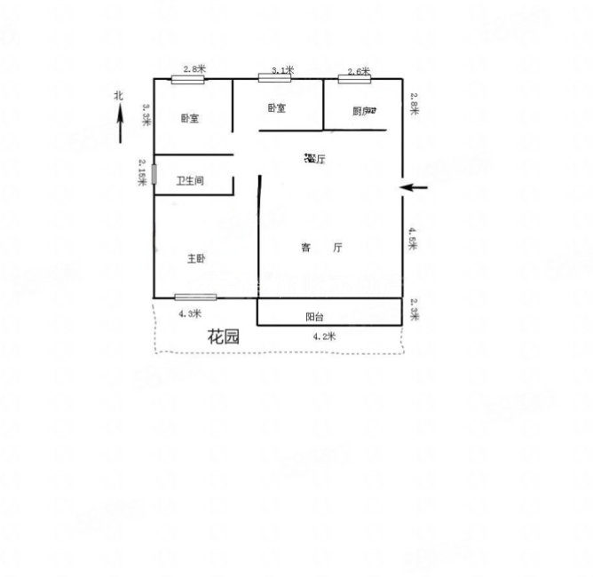 万象城彩虹苑3室2厅1卫111㎡南北73.13万