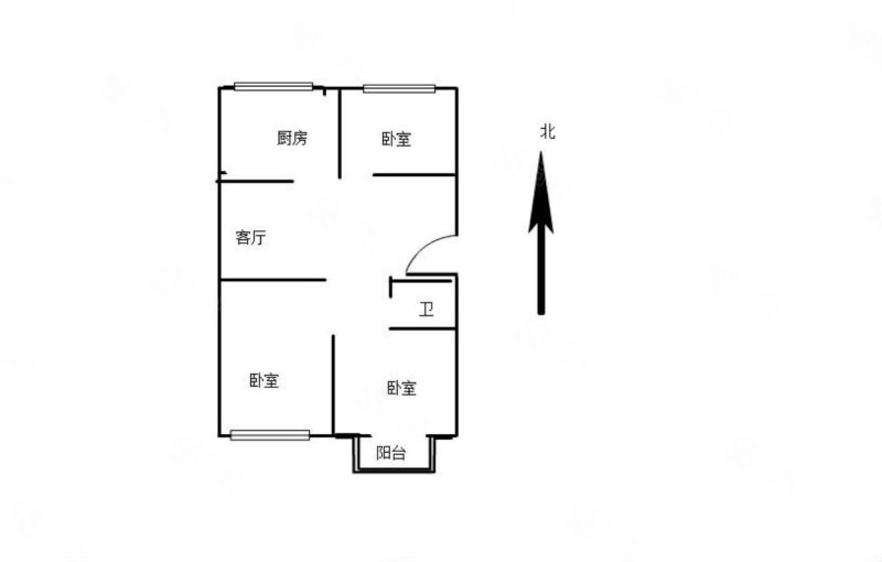 刘辛新新家园A区2室2厅1卫111.47㎡南北52万