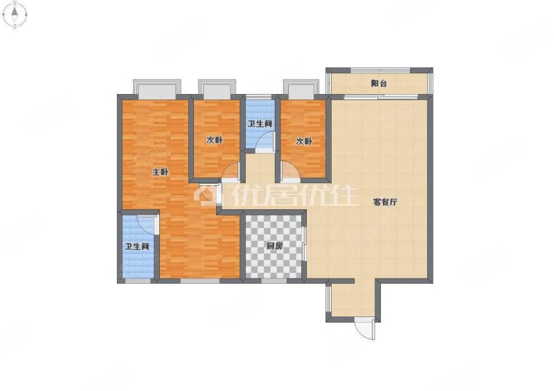 长湖景苑4室2厅2卫178.62㎡南北185万