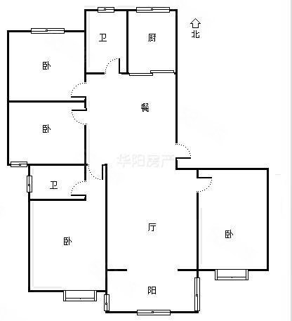 港湾新城4室2厅2卫164㎡南北83万