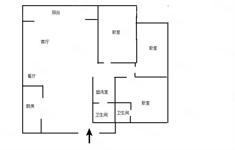 香枫丽城3室2厅2卫121㎡南北49.8万