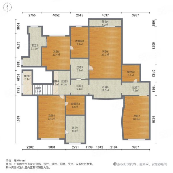 顶层复式楼中楼保养好基本没住带家具,星河湾1号园-太原58同城