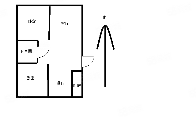 西湖花园2室1厅1卫87㎡南北38万