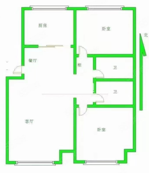 金沙丽苑2室2厅1卫100㎡南北62万