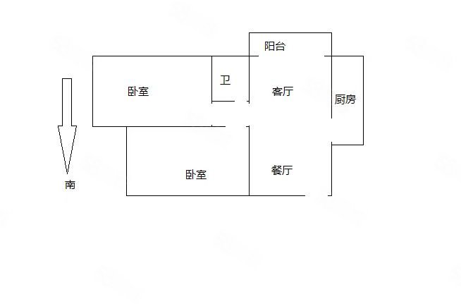 海亚金域湾东苑2室2厅1卫90㎡南46万