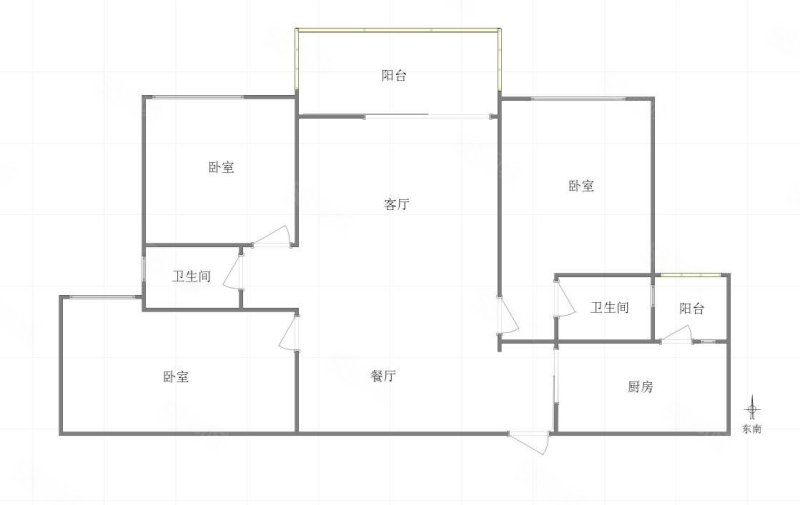 龙湖两江新宸森屿3室2厅2卫124㎡东南188万