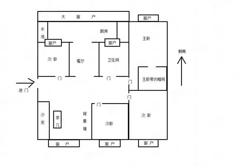 创业大厦4室2厅2卫132㎡南北77万