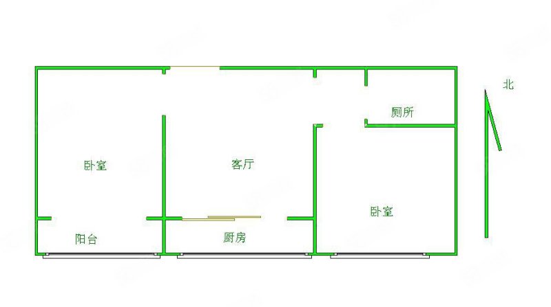 花园里菊园2室1厅1卫67㎡南55万