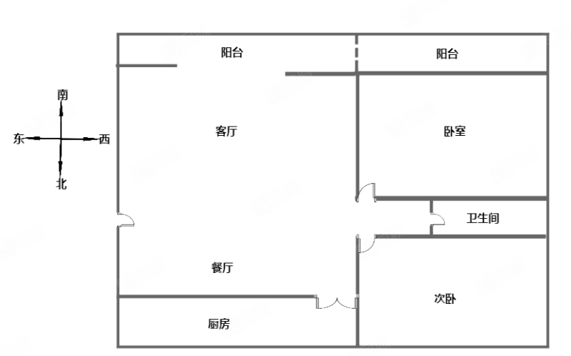 园树巷12号院2室2厅1卫103㎡南北71万