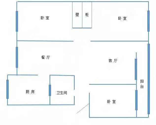 世邦城市广场小区3室2厅1卫98.71㎡南北63万