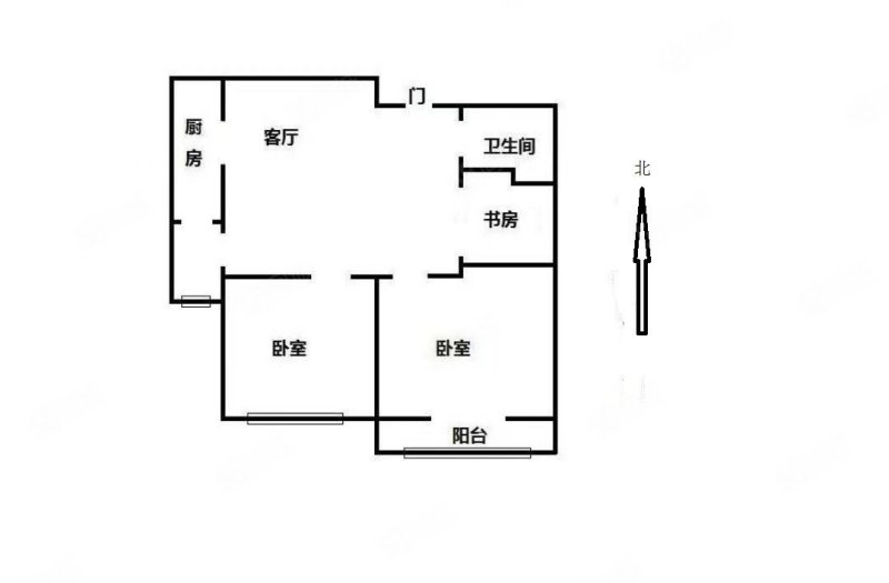 林荫大院2室2厅1卫95.47㎡南北200万