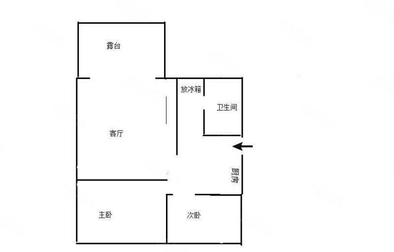 曙光(东区)2室1厅1卫57㎡东西58万