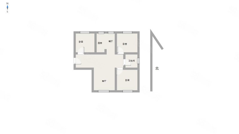 馨雅如3室2厅1卫119.5㎡南北61万