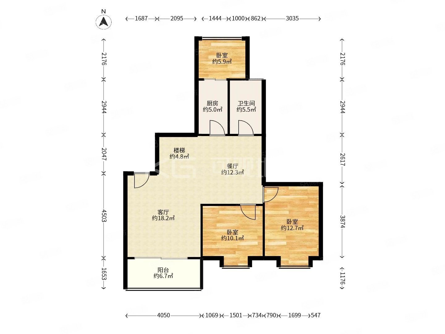 大儒世家卧琥3室2厅1卫87.41㎡南238万