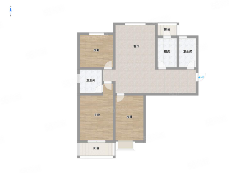 信跃盛世家园3室2厅2卫132.5㎡东86万