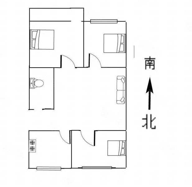 聊职学院家属院3室2厅1卫95㎡南北75万