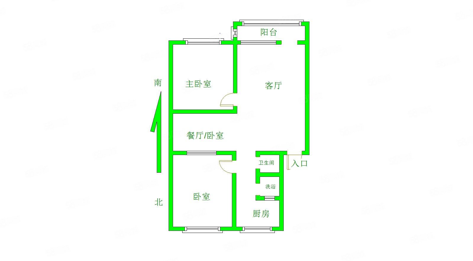 惠丰十二院2室2厅2卫85㎡南北41万