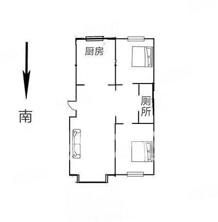 天房美岸英郡2室1厅1卫94.84㎡南北77万