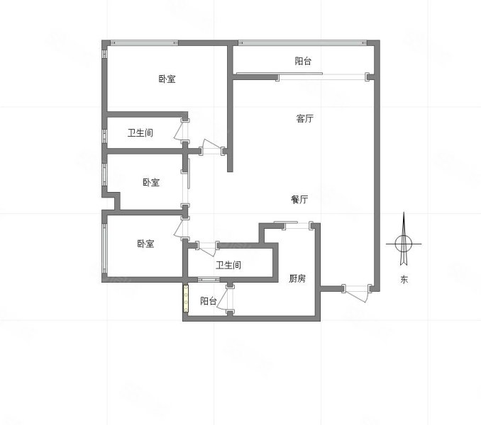 融创御锦1期3室2厅2卫112.42㎡东145万