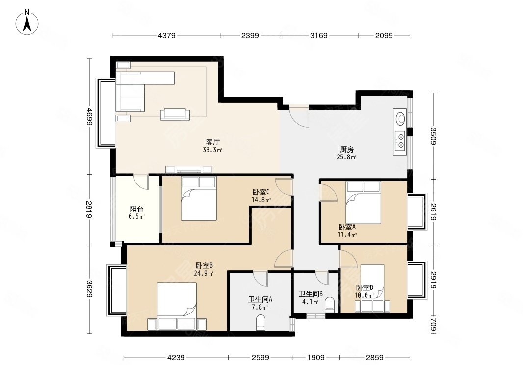 建湖泽园未来城户型图图片