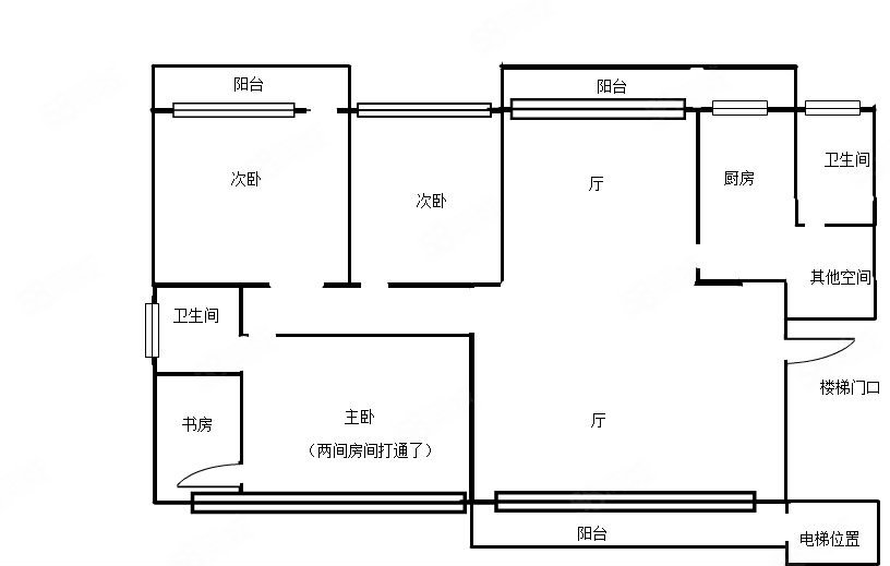 丰业花园3室2厅2卫167㎡南北69万