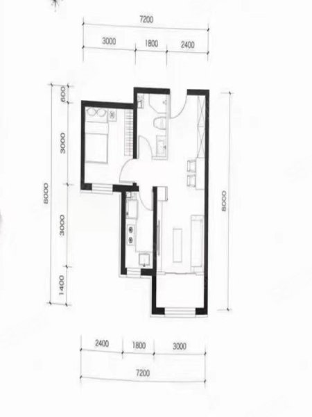 衙府业园1室1厅1卫55㎡南210万