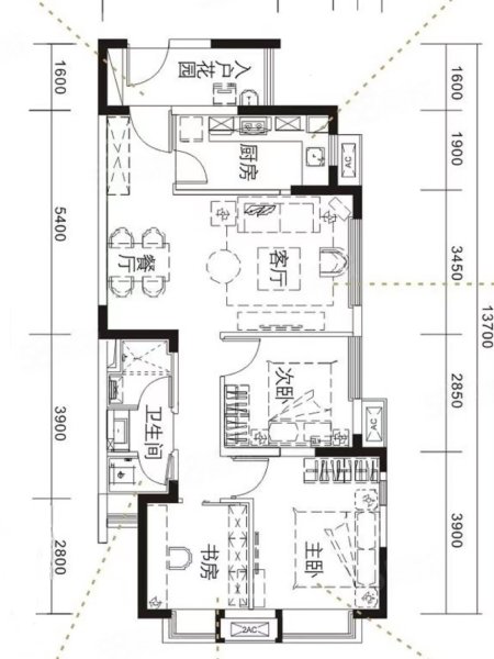 万科金色城品2室2厅1卫72㎡西113万