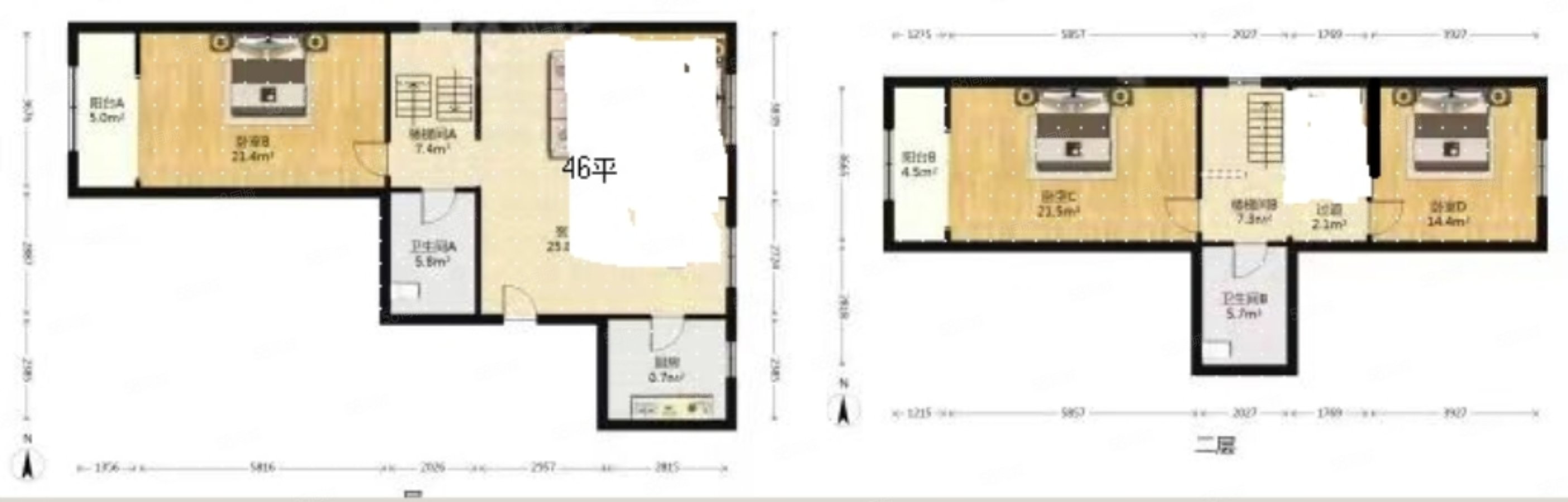 国泰公寓3室2厅2卫191.9㎡南北285万