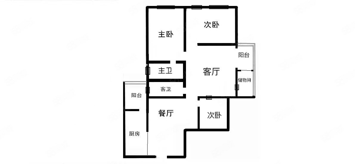 天诚广场3室2厅2卫128.31㎡南北750万