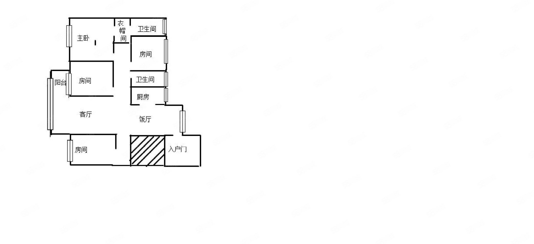 江旅翰林苑4室2厅2卫128.3㎡南北93万