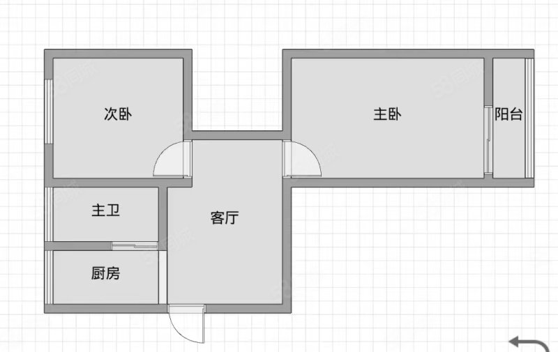 傲城大厦2室1厅1卫80.76㎡东南74万