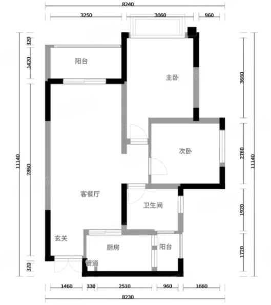 望江园3室2厅2卫128㎡南北85万