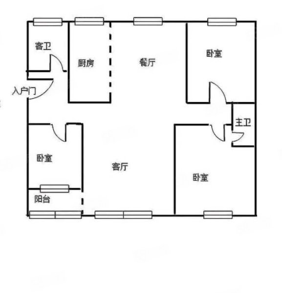 泰祥花苑3室2厅2卫131㎡南北49.8万